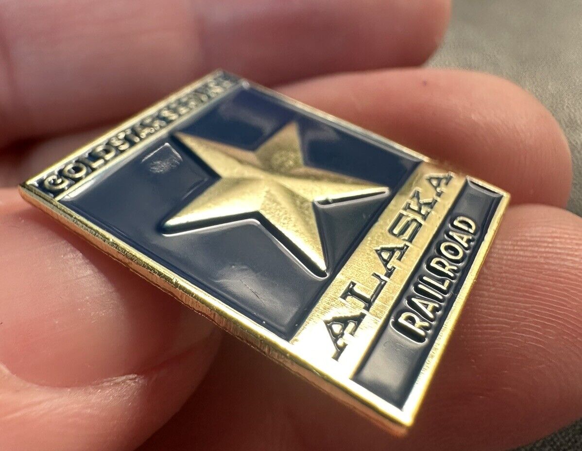 Alaska Railroad Goldstar Service Lapel Hat Jacket Pin