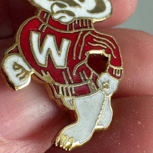 Vintage University of Wisconsin Bucky Badger Lapel Pin