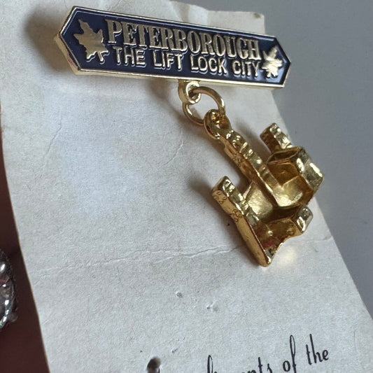 Vintage Peterborough Ontario Canada Souvenir Dangle Pin – Lift Lock City