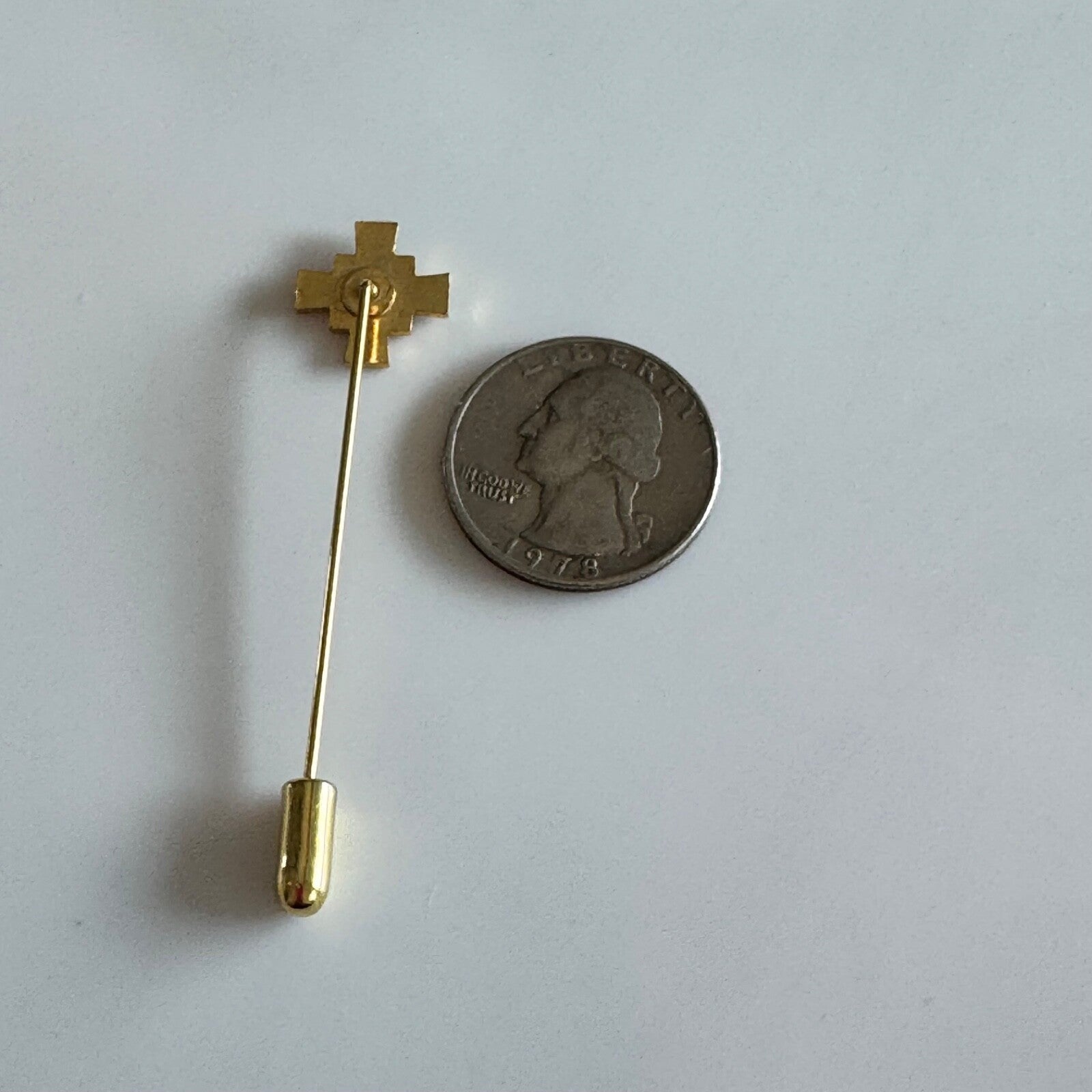 Vintage Greek Orthodox IC XC NIKA Cross Stick Pin Byzantine Catholic Church