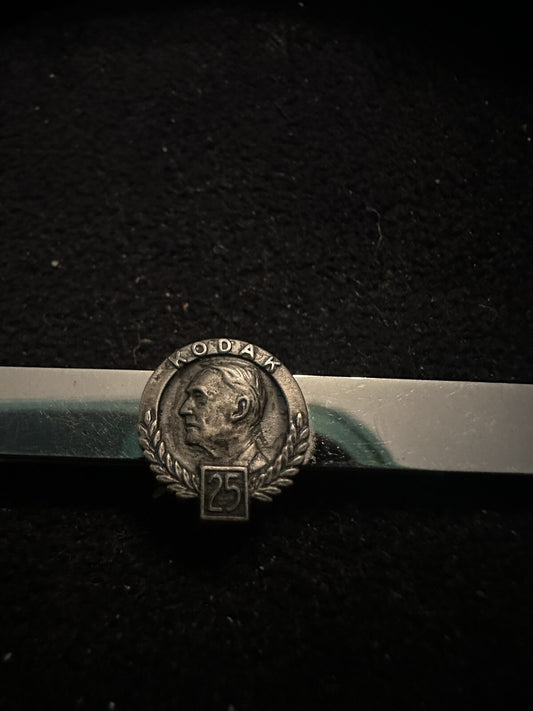 STERLING SILVER KODAK 25 YEAR TIE CLIP YEARS TAC