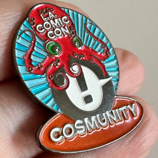 2017 LA Comic Con Cosmunity Octopus Pin – Colorful Con Swag