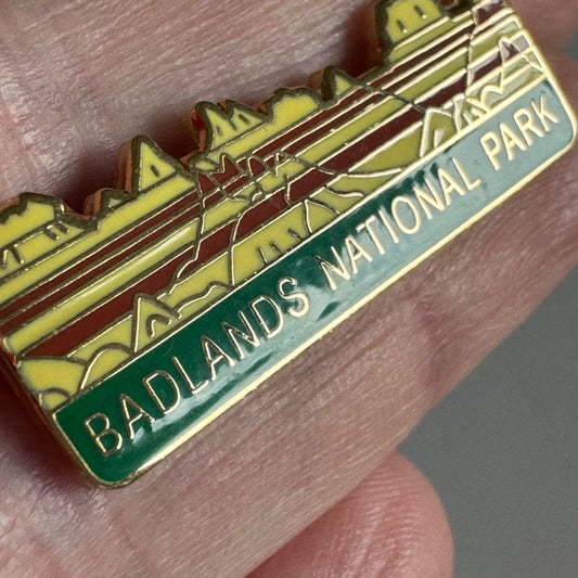 Badlands National Park Enamel Tourist Lapel Pin South Dakota SD 