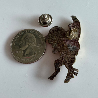 Vintage Bronze Rodeo Rider Pin – Cowboy on Bucking Horse