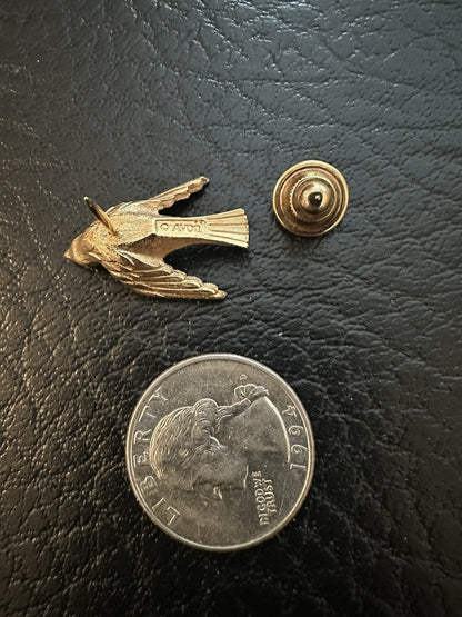 Avon Vintage Gold-tone Dove Bird Pin Tie Tack