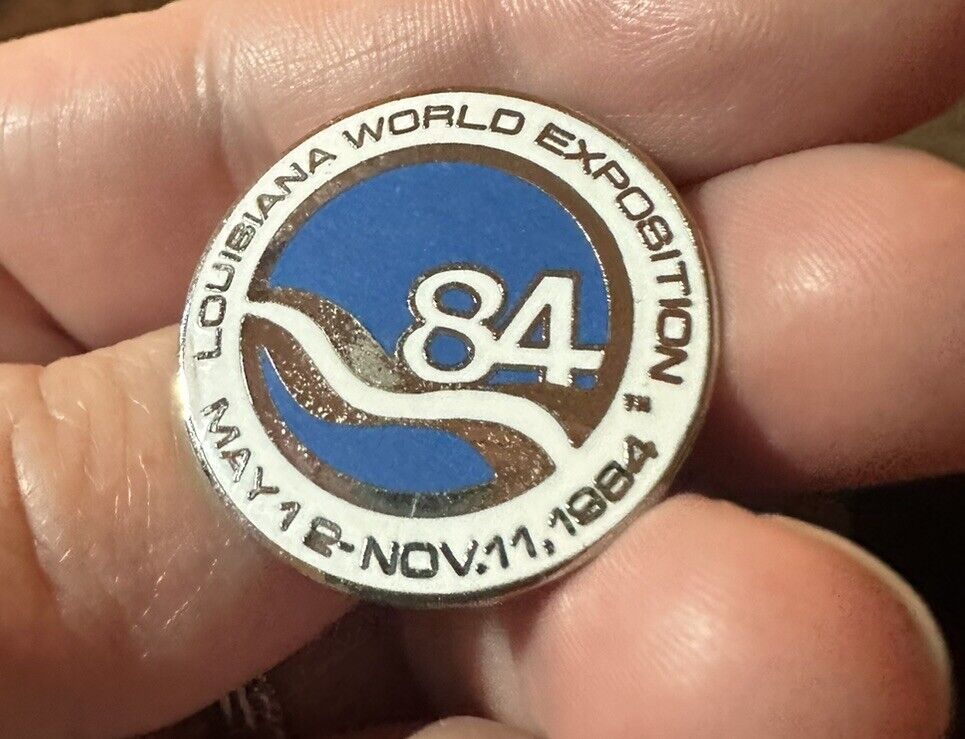 1984 Louisiana World Fair Exposition Hat Lapel Pin - Enameled Vintage