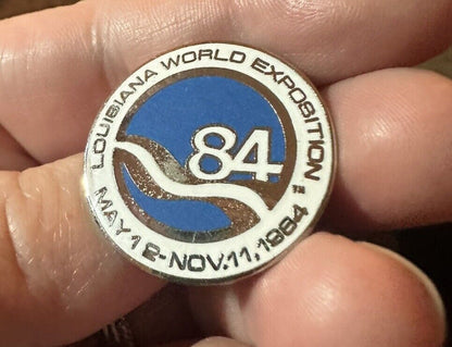 1984 Louisiana World Fair Exposition Hat Lapel Pin - Enameled Vintage
