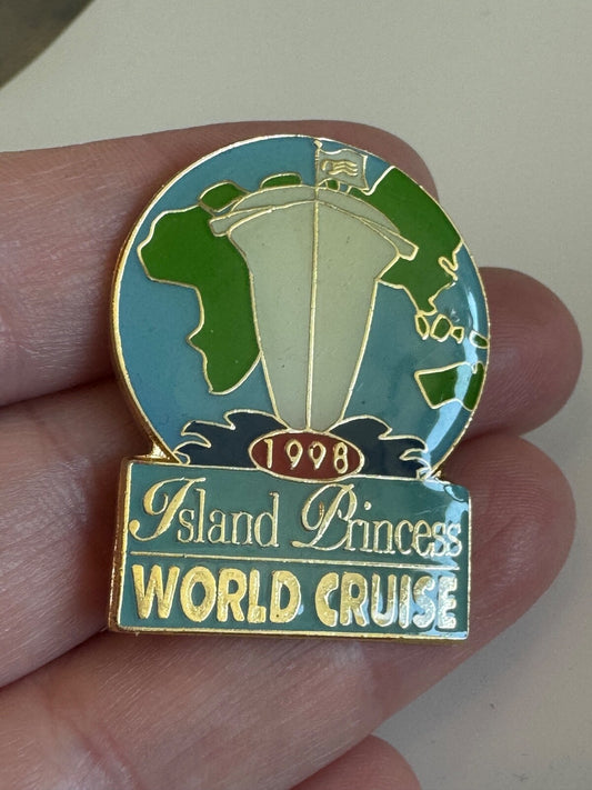 Vintage 1998 Island Princess World Cruise Lapel Pin Cruises