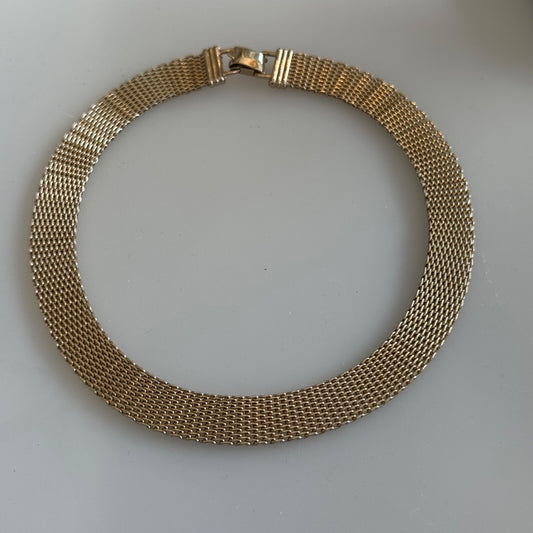 1950s CORO Goldtone Mesh Necklace Choker
