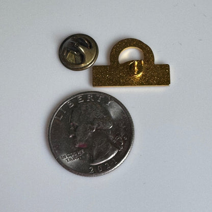 Vintage Continental Food Packaging Q Lapel Pin Enamel