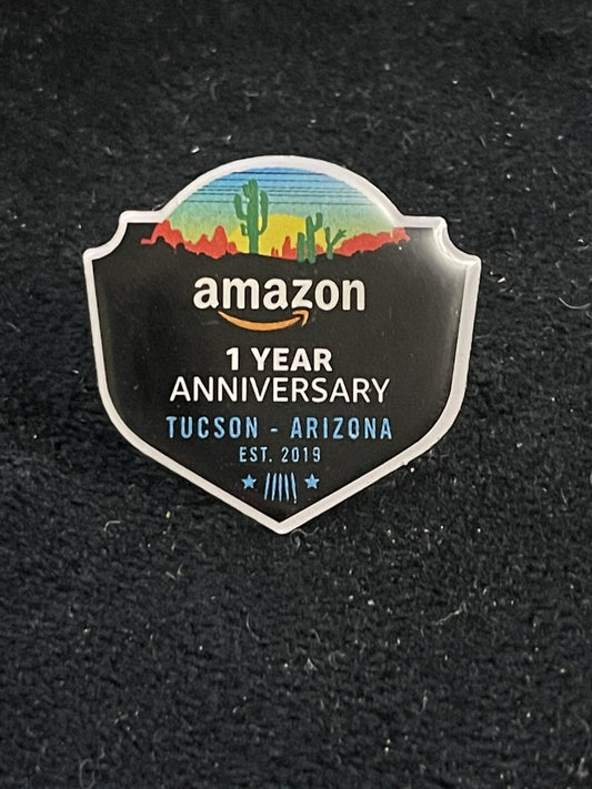 Amazon 1 Year Anniversary Tucson Arizona Est. 2019 Lapel Pin Hat Tac