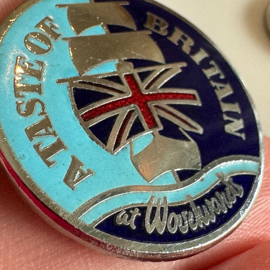A Taste of Britain at Woodward’s Union Jack Ship Enamel Pin