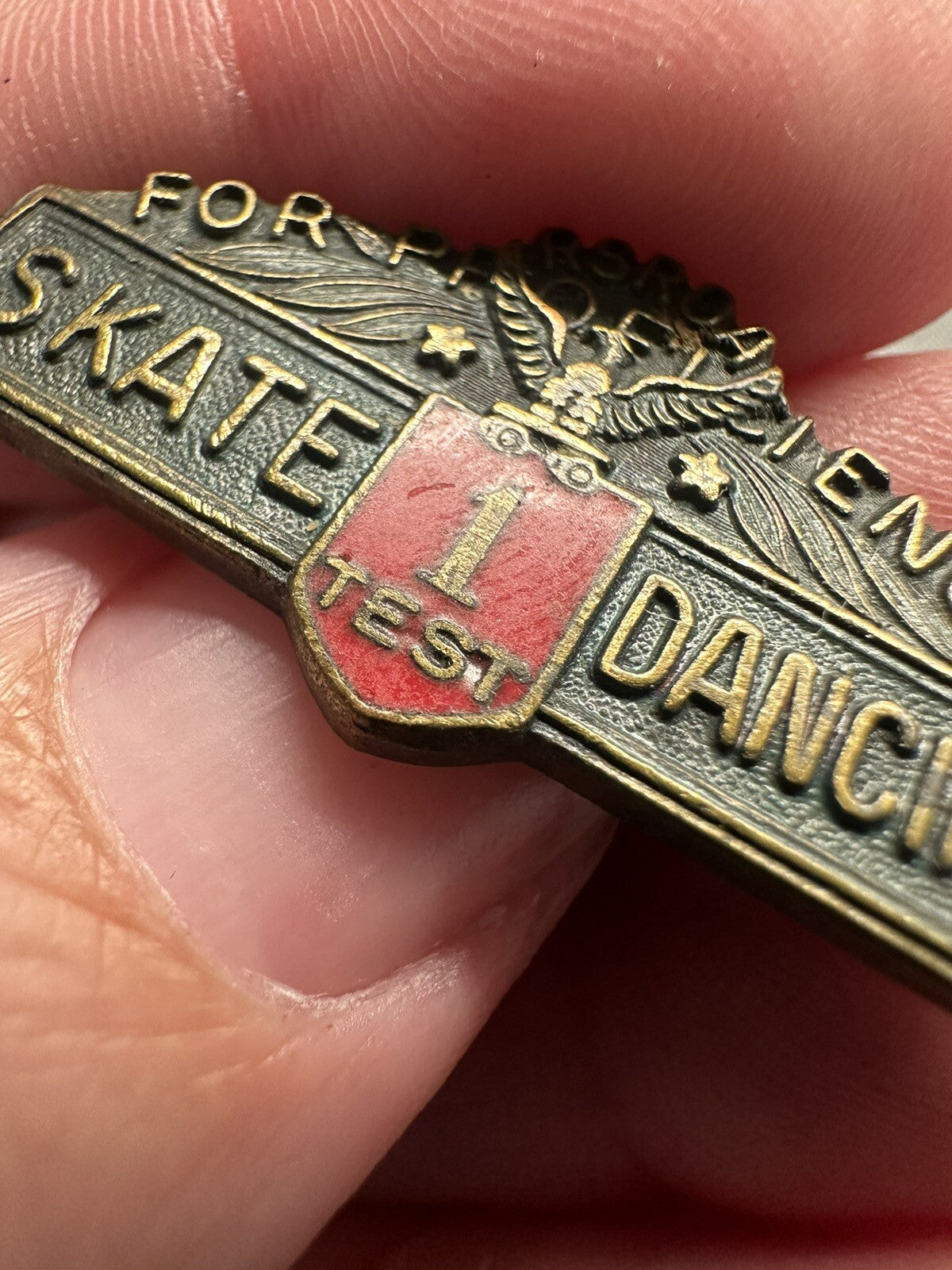 1956 Roller Skate Dancing Pin 1 Test Award for Profeciency RSROA OF I