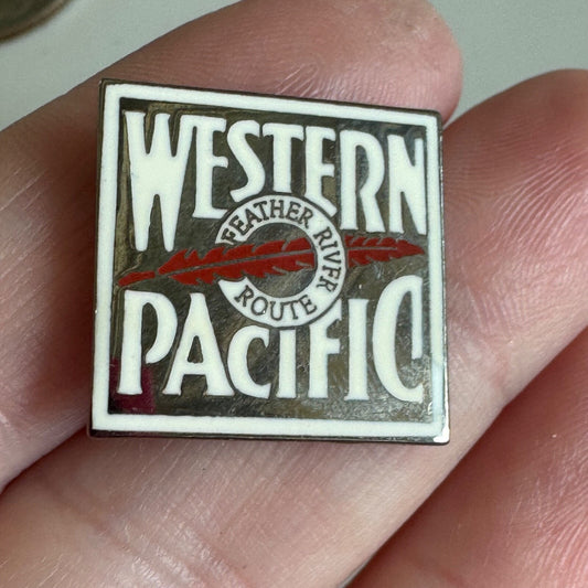 Vintage Western Pacific Feather River Route Lapel Pin Railroad
