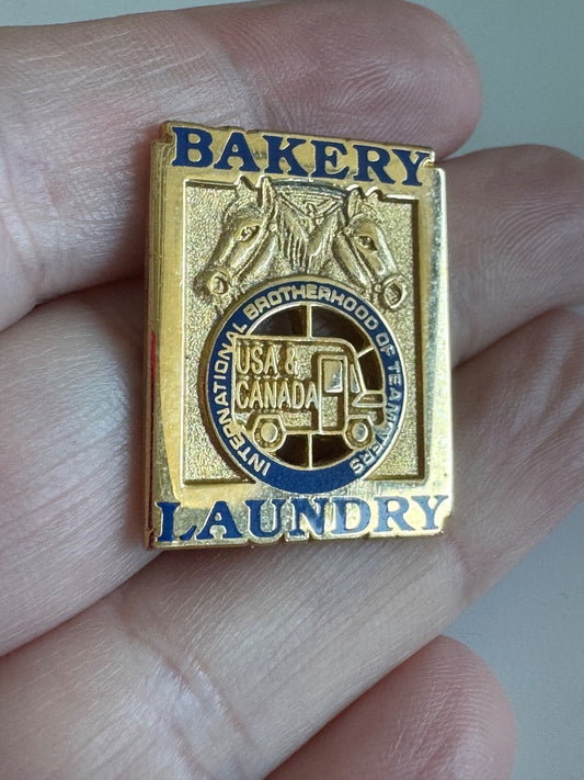 Vintage Teamsters Bakery Laundry Union USA & Canada Pin Rare