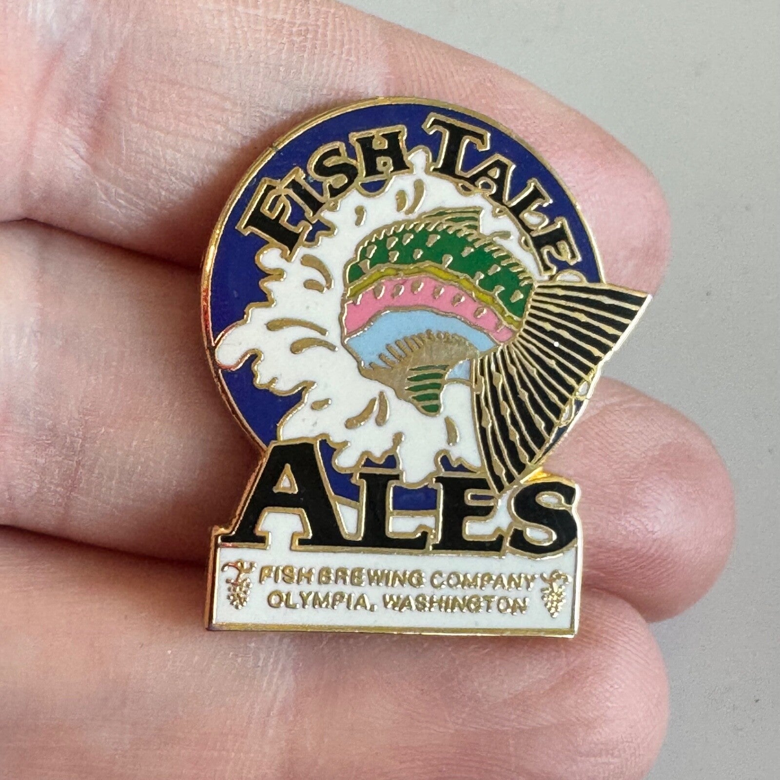 Fish Tale Ales Pin – Olympia WA Brewery Collectible Enamel Badge