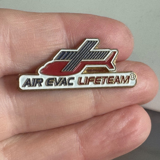 Vtg Air Evac Lifeteam Enamel Lapel Pin Emergency Helicopter Medical Rescue