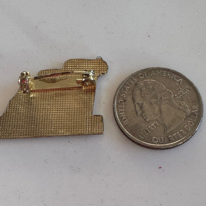 Vintage I Love Trinidad and Tobago Lapel Pin Heart 