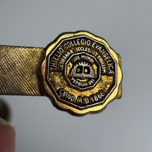 Vintage Thiel College Tie Clip Gold Tone 