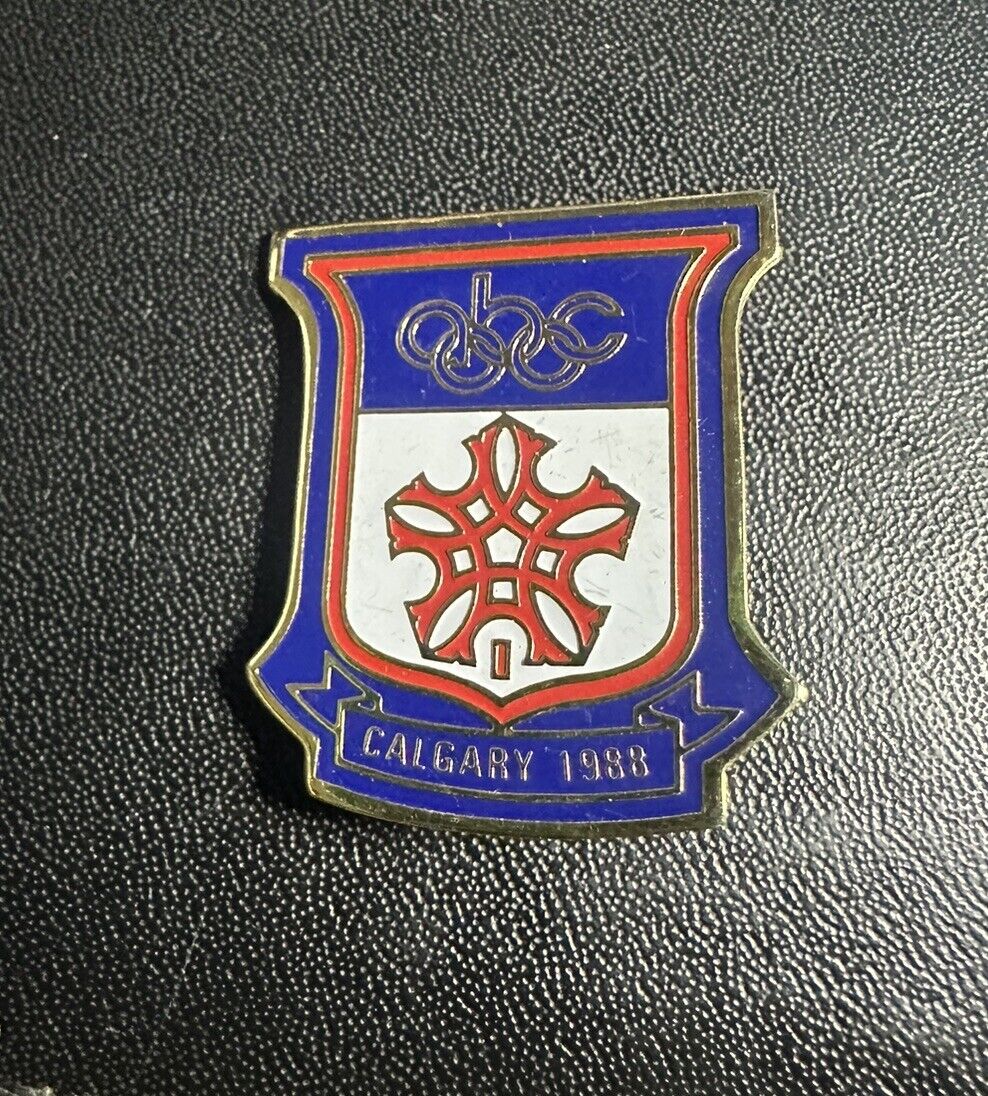 ABC 1988 Winter Olympic Rings Television Media Pin