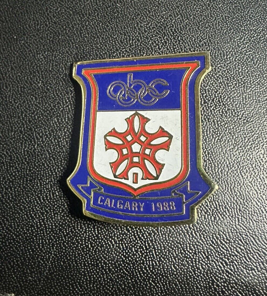 ABC 1988 Winter Olympic Rings Television Media Pin
