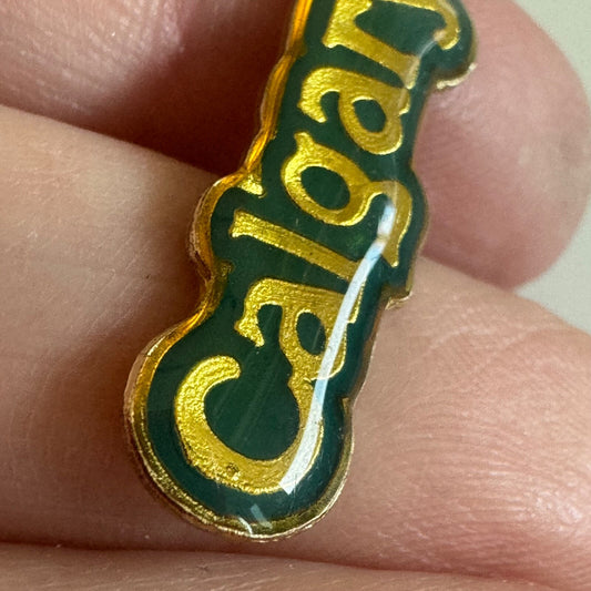 Vintage Calgary Alberta Canada Souvenir Tourist Lapel Pin