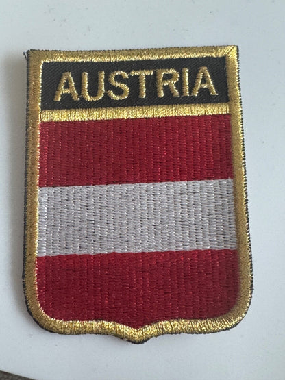Austria National Flag Embroidered Iron-On Patch – Travel Souvenir