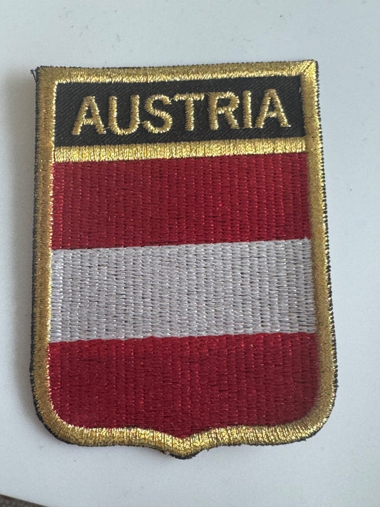 Austria National Flag Embroidered Iron-On Patch – Travel Souvenir