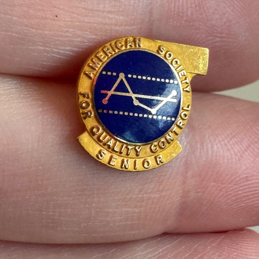 American Society For Quality Control "Senior" 10k GF Gold Pin