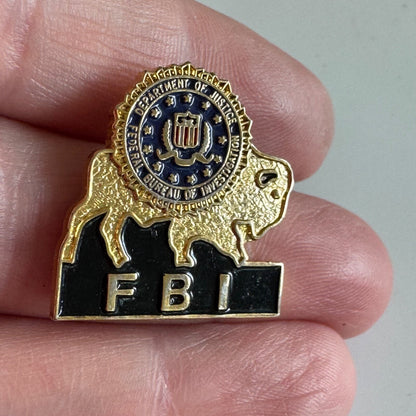Vintage FBI Buffalo Bureau New York Enamel Lapel Pin NY