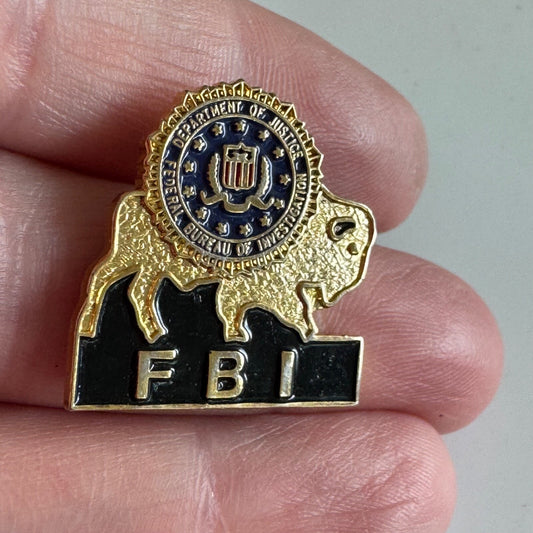 Vintage FBI Buffalo Bureau New York Enamel Lapel Pin NY