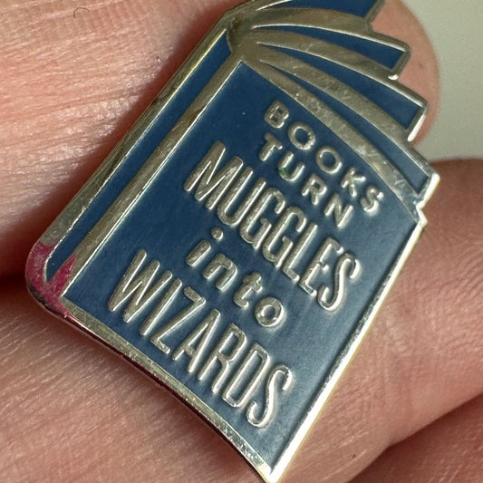 Books Turn Muggles into Wizards Lapel Pin Harry Potter Themed