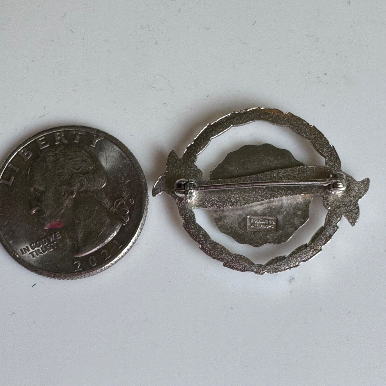 Vintage Silver Tone The Salvation Army Blood and Fire Lapel Pin Brooch