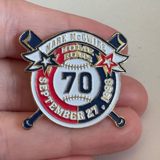 Vintage 1978 Mark McGwire 70 Home Runs Lapel Pin 