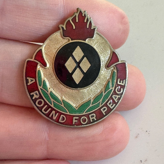 39th Ordnance Group U.S. Army DUI Pin – “A Round for Peace” N.S. Meyer
