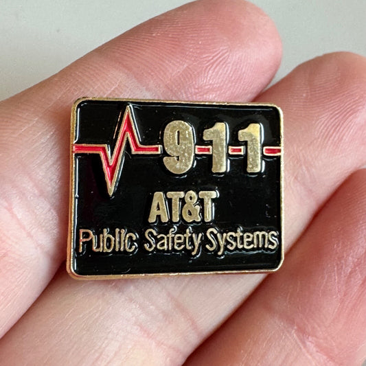 Vintage AT&T 911 Public Safety Systems Pin – Emergency Services