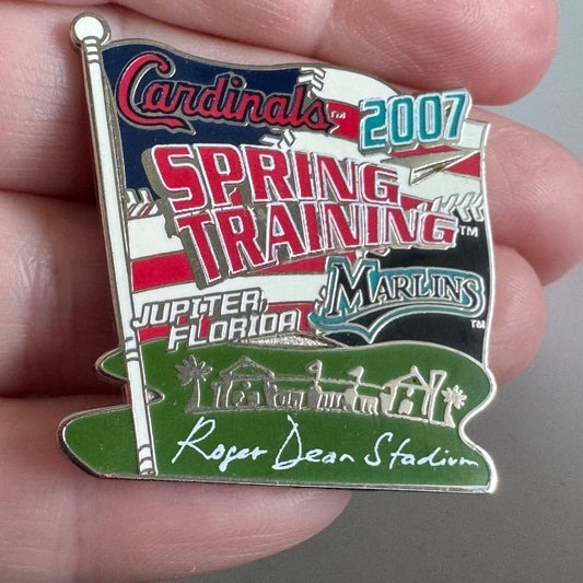 2007 Spring Training Pin – Cardinals Marlins Roger Dean Stadium FL PSG