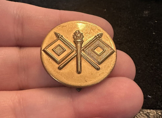 WWII US Army Signal Corps Enlisted Collar Disc Stamped Tinnerman Clutches