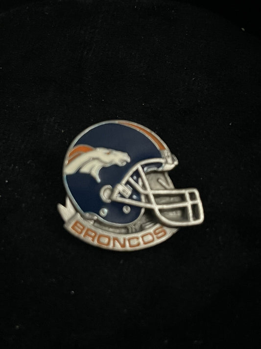 Amazing Denver Broncos Pewter Helmet Pin Lapel Brooch Football Team w Gift Box