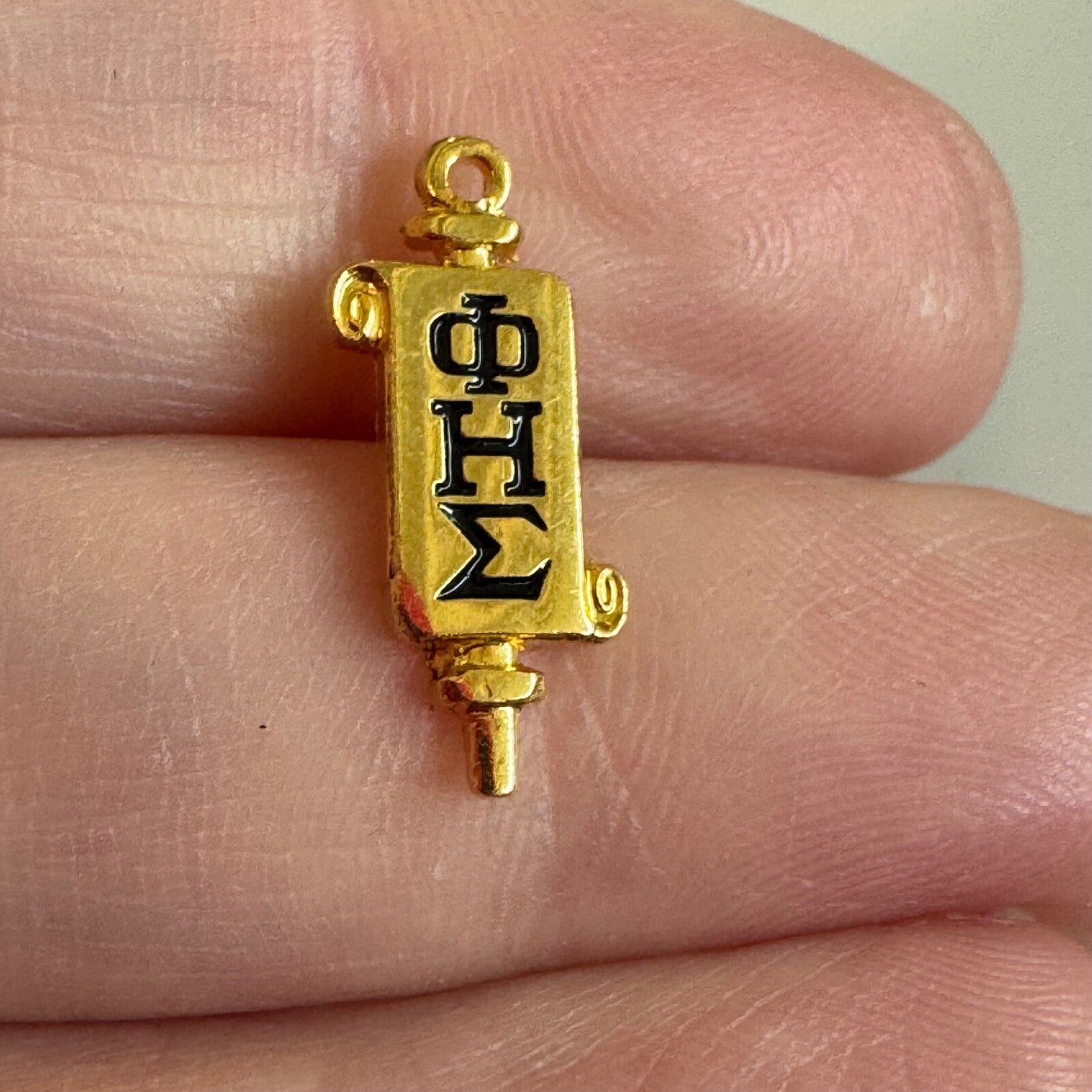 Phi Eta Sigma Key Tie Tack Pin Freshman Honor Society Gold & Black Colors