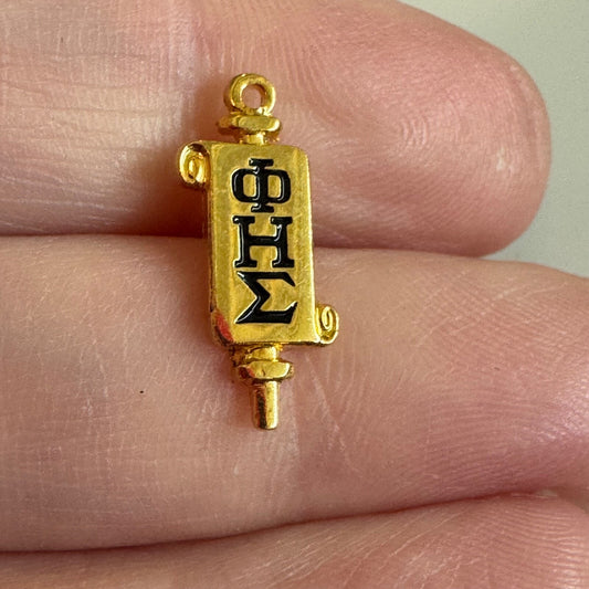 Phi Eta Sigma Key Tie Tack Pin Freshman Honor Society Gold & Black Colors