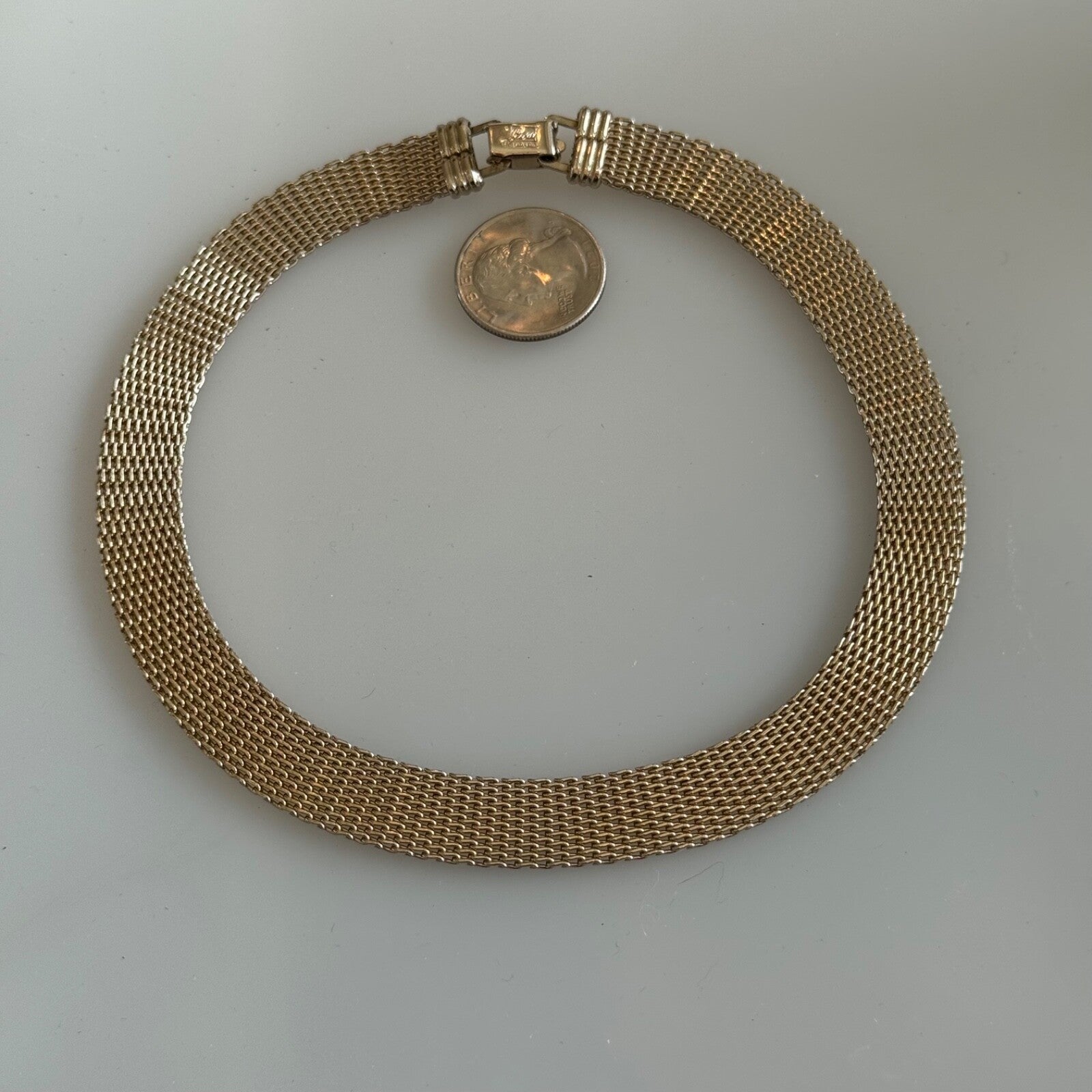 1950s CORO Goldtone Mesh Necklace Choker