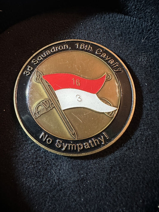3d Squadron 16th Cavalry Challenge Coin No Sympathy! World War II Vietnam