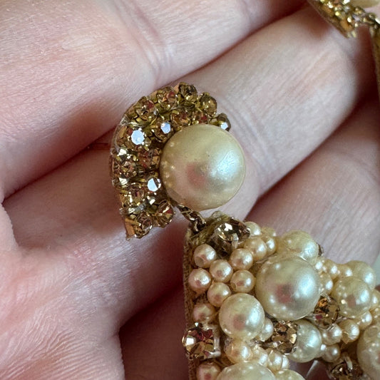 Vintage deepa by Deepa Gurnani Arabella Statement Faux Pearl Drop Earrings