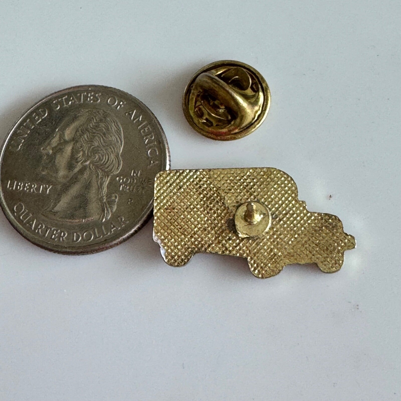 Vintage Ambulance Pin – Yellow Enamel First Responder Icon