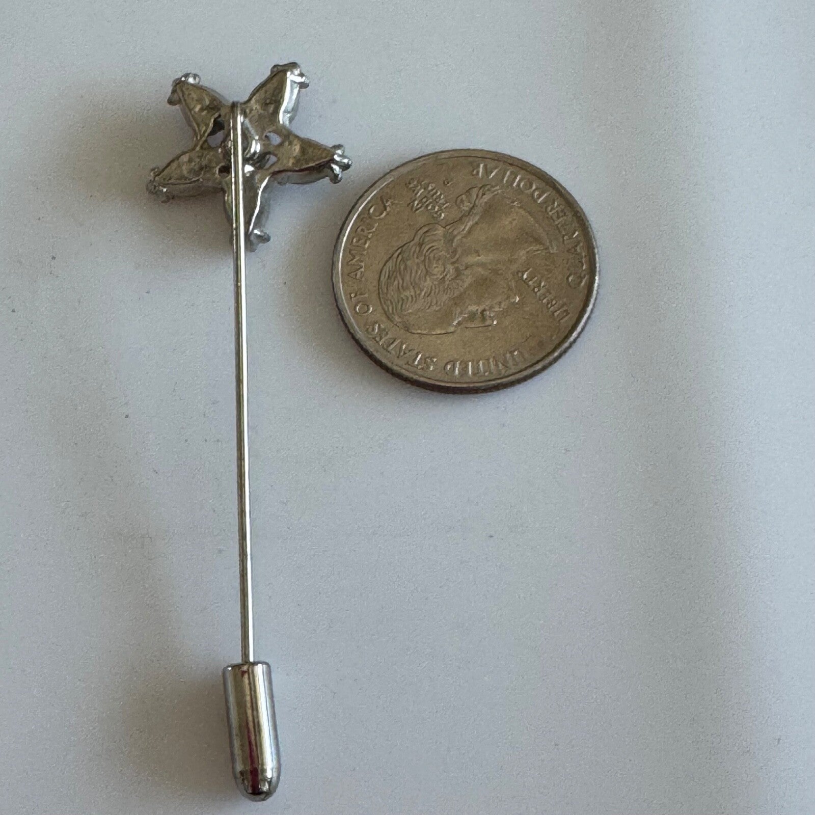 Vintage Order of the Eastern Star Silver Tone Stick Pin 