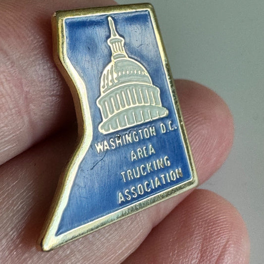 Vtg Washington DC Area Trucking Association Capitol Dome Enamel Pin D.C.