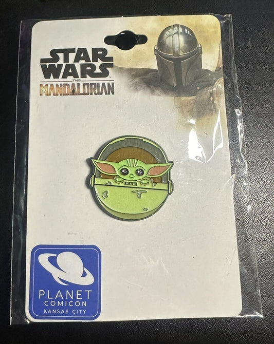 Star Wars Mandalorian Pin 2020 Baby Yoda The Child Carriage Planet Comicon KC
