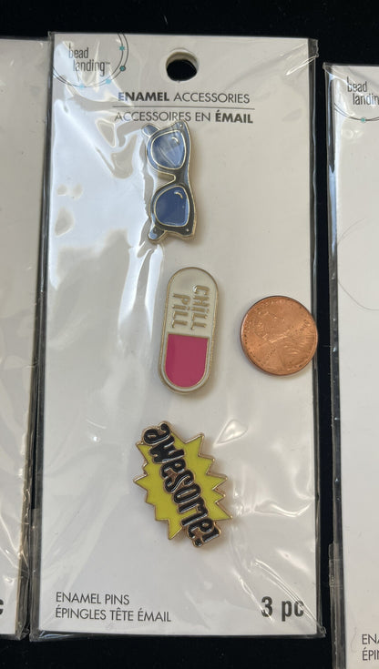 Lot of Bead Landing Enamel Accessories Enamel Pins -  So Fun! 15 Different Pins