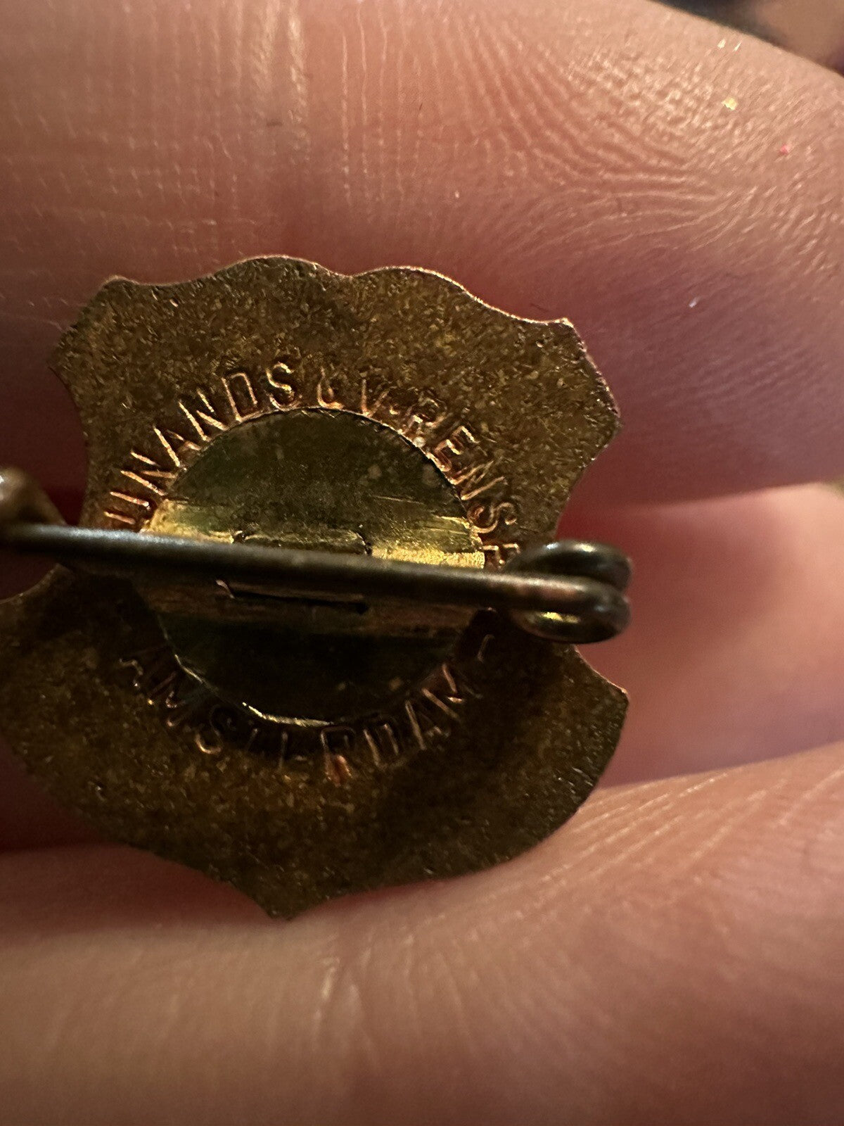 Antique Asiento Curacao Ship Boat Travel Souvenir Lapel Pin Netherlands